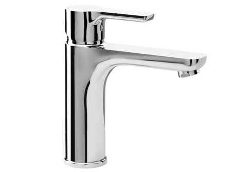 Un mitigeur monotrou de lavabo chromé