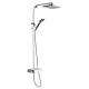 Une colonne de douche thermostatique chromé pour la salle de bain