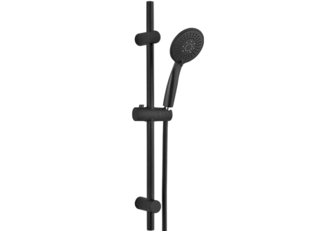 Combiné de rampe noir mat avec douchette ABS