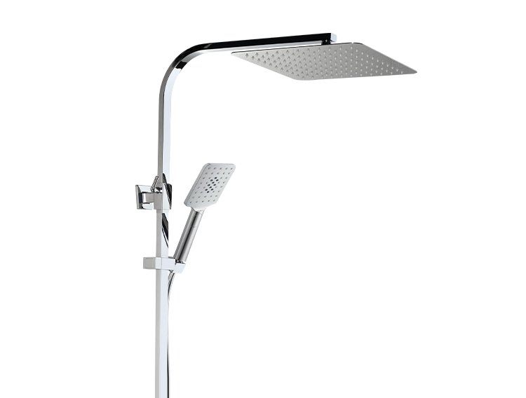 Une colonne de douche thermostatique chromé pour la salle de bain