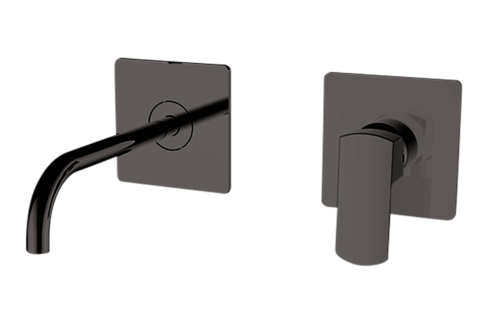 Un mitigeur mural encastré metal gun pour lavabo